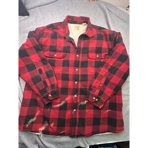 RedHead Men’s 2XL Buffalo Plaid Sherpa Lined Flannel Shirt Jacket Shacket